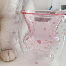 Load image into Gallery viewer, Cat Paw 2019 Starbucks Limited Edition  Sakura 6oz Pink Double Wall Glass Mug